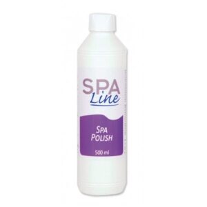 Bottle of SPA Line Spa Polish, white plastic container with purple label, 500 ml