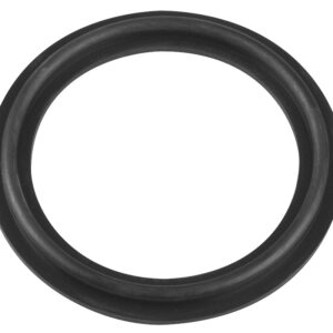Black rubber O-ring seal forming a circular loop with a hollow center.